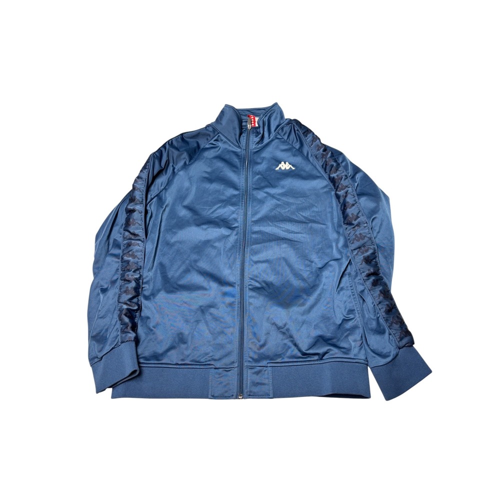 Kappa Banda Anniston Track Jacket Mens XL Blue Full Zip Omini Tape Sportswear